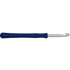 Pony yarn accessories Virknål Easy Grip, längd 14 cm Ø6,0 mm – aluminium