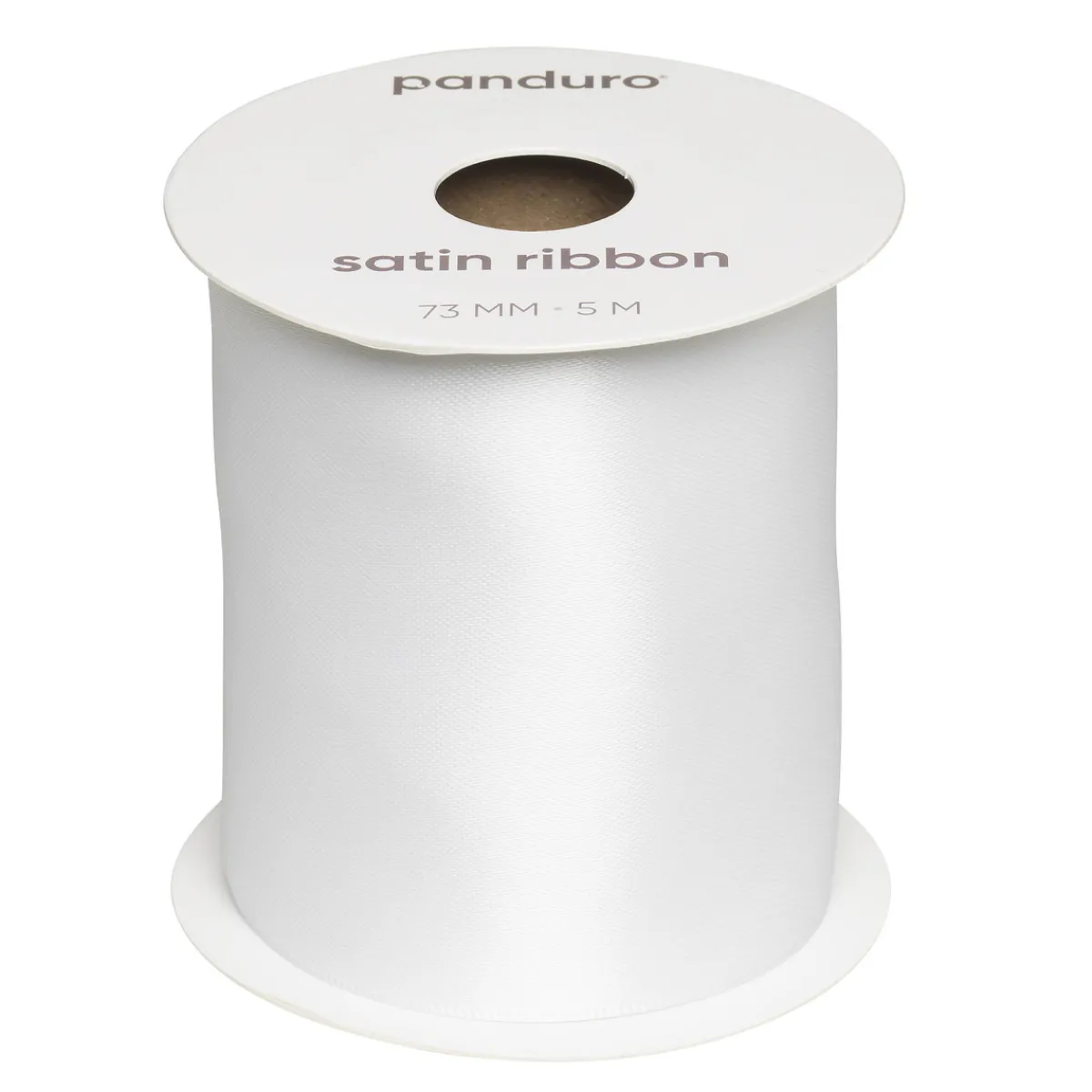 Panduro Hobby Vitt satinband – 73 mm brett och 5 meter långt