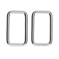 Panduro Hobby Väskspänne 2-pack – 47×23 mm, silverfärgad. Max rembredd 45 mm