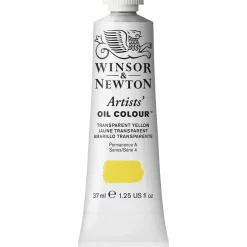 Winsor & Newton Artists' oljefärg 37 ml Transparent Yellow 653 | Oljefärger