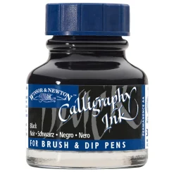 Winsor & Newton Calligraphy Ink, Transparent 30 ml Black 030 | Bläck & Tusch