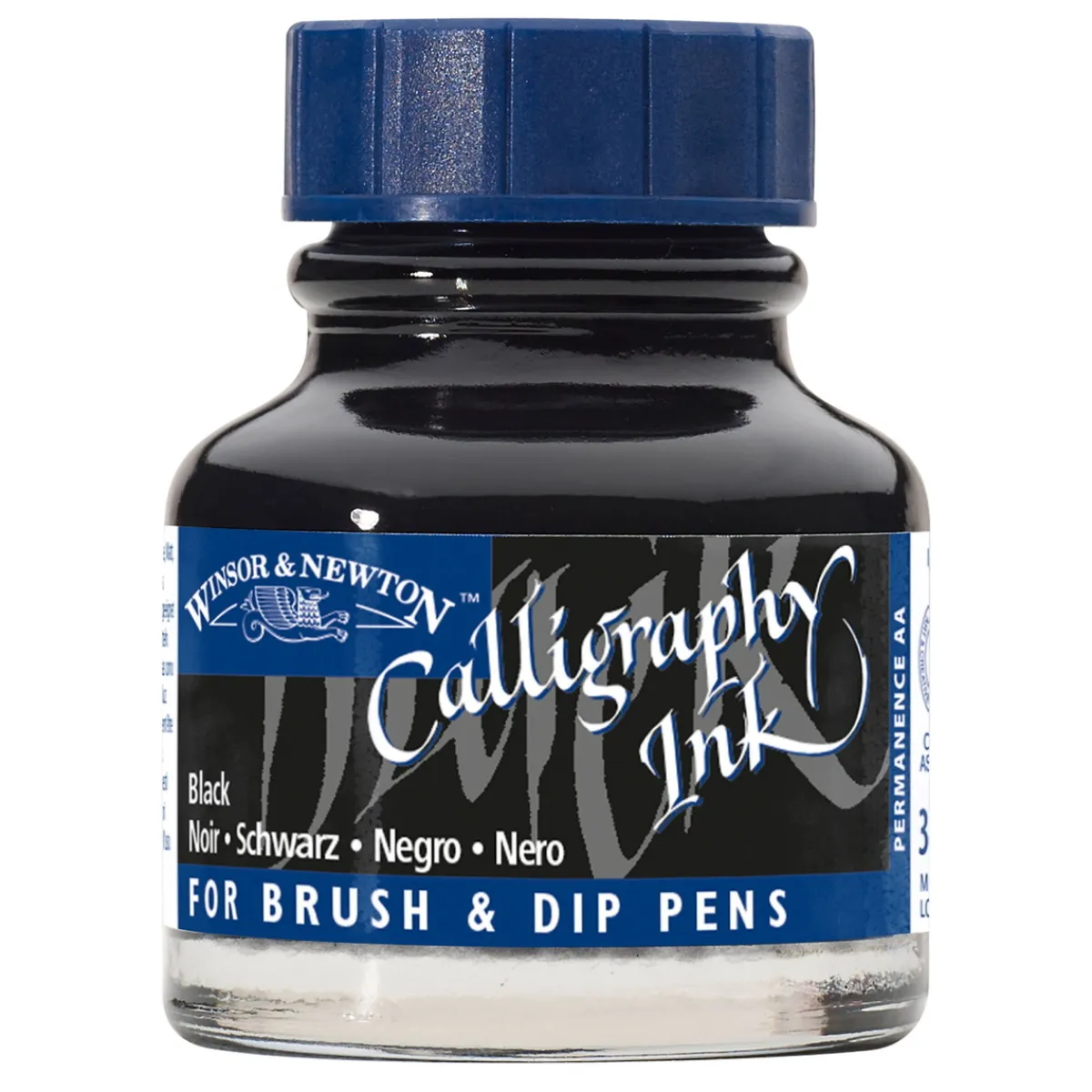 Winsor & Newton Calligraphy Ink, Transparent 30 ml Black 030 | Bläck & Tusch