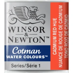 Winsor & Newton Cotman akvarellfärg halvkopp Cadmium Red Deep Hue 098