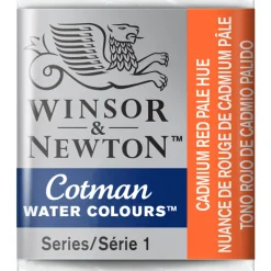 Winsor & Newton Cotman akvarellfärg halvkopp Cadmium Red Pale Hue 103 | Akvarell- & Vattenfärger