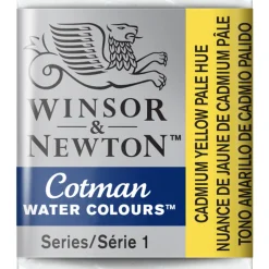 Winsor & Newton Cotman akvarellfärg halvkopp Cadmium Yellow Pale Hue 119 | Akvarell- & Vattenfärger
