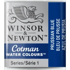 Winsor & Newton Cotman akvarellfärg halvkopp Prussian Blue 538 | Akvarell- & Vattenfärger