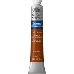 Winsor & Newton Cotman akvarellfärg 8 ml Burnt Sienna 074 | Akvarell- & Vattenfärger