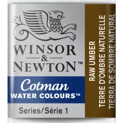 Winsor & Newton Cotman akvarellfärg halvkopp Raw Umber 554 | Akvarell- & Vattenfärger