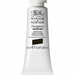 Winsor & Newton Designers gouache 14 ml Lamp black 337 | Gouachefärger