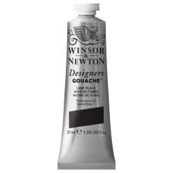 Winsor & Newton Designers gouache 37 ml Lamp Black 337 | Gouachefärger