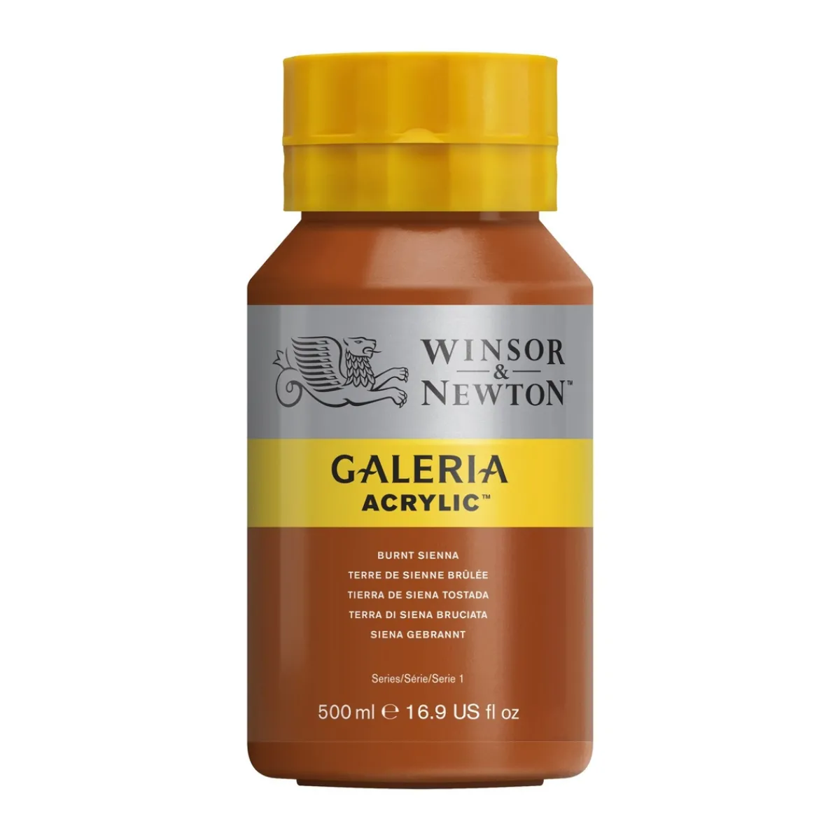 Winsor & Newton Galeria akrylfärg 500 ml Burnt Sienna 074 | Akrylfärger