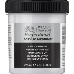 Winsor & Newton Matt UV Varnish 225 ml, skyddande fernissa mot solljus, damm etc. | Målarmedier