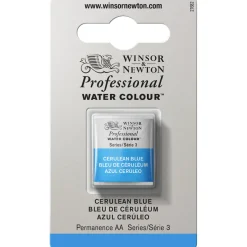 Winsor & Newton Professional akvarellfärg halvkopp Cerulean Blue 137 | Akvarell- & Vattenfärger