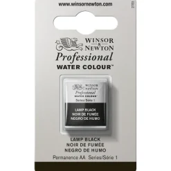 Winsor & Newton Professional akvarellfärg halvkopp Lamp Black 337 | Akvarell- & Vattenfärger