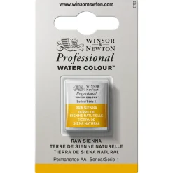 Winsor & Newton Professional akvarellfärg halvkopp Raw Sienna 552 | Akvarell- & Vattenfärger