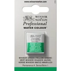 Winsor & Newton Professional akvarellfärg halvkopp Winsor Green (yellow shade)721 | Akvarell- & Vattenfärger