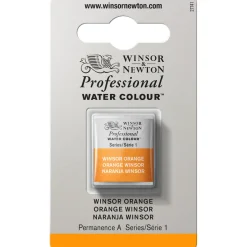 Winsor & Newton Professional akvarellfärg halvkopp Winsor Orange 724 | Akvarell- & Vattenfärger