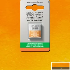 Winsor & Newton Professional akvarellfärg halvkopp Cadmium-Free Orange 899 | Akvarell- & Vattenfärger