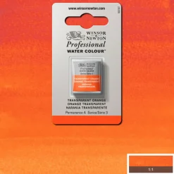 Winsor & Newton Professional akvarellfärg halvkopp Transparent Orange 650 | Akvarell- & Vattenfärger
