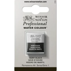 Winsor & Newton Professional akvarellfärg halvkopp Ivory Black 331 | Akvarell- & Vattenfärger