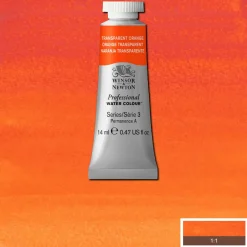 Winsor & Newton Professional akvarellfärg 14 ml Orange Transparent 650 | Akvarell- & Vattenfärger