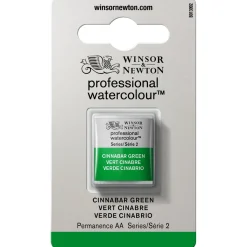 Winsor & Newton Professional Revival akvarellfärg halvkopp Cinnabar Green 420 | Akvarell- & Vattenfärger