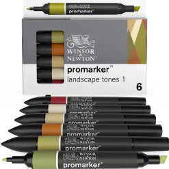 Winsor & Newton W&N Promarker 6 Landscape 1 | Tuschpennor & Markers