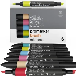 Winsor & Newton W&N Prom. Brush 6xMid T. Set