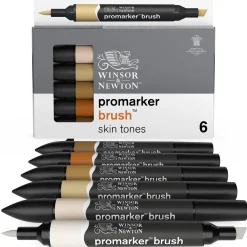 Winsor & Newton W&N Prom. Brush 6xSkin T. Set | Tuschpennor & Markers