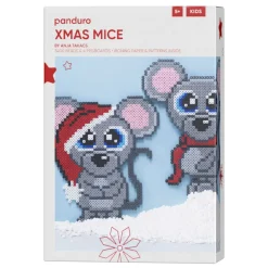 Panduro Iron Beads Xmas Mice by Anja Takacs, pärla två söta julmöss. H. 25 cm | Barn Jul