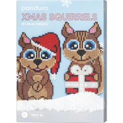 Barn Panduro Iron Beads Xmas Squirrels by Anja Takacs, pärla julens två sötaste ekorrar! H. 27–28 cm