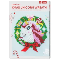 Barn Panduro Iron Beads Xmas Unicorn Wreath, pärla julens sötaste julkrans med en enhörning. Ø23 cm