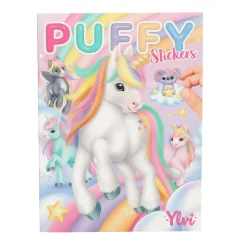 Barn Ylvi Puffy Stickersbok med 16 sidor, 1 stort ark stickers och 3 ark puffy stickers
