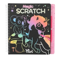Ylvi Scratch Book – skrapa fram härliga motiv i skrapboken s värld! 19,3×20×1,8 cm | Barn Målar- & Pysselböcker
