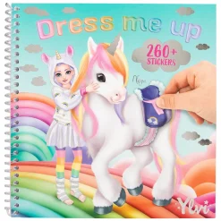 Ylvi stickersbok Dress me up med enhörningar + 260 stickers! 24 sidor, 17,5×18 cm | Barn Målar- & Pysselböcker