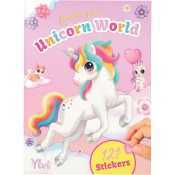 Ylvi Unicorn pysselbok – pyssla med förtrollande enhörningar och klistermärken 18×24,5 cm | Barn Målar- & Pysselböcker